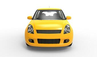 moderno compacto coche amarillo 2 foto