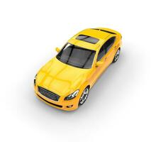 Yellow Car Perspective View photo