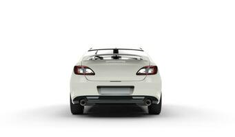 Sports Car White Back View photo