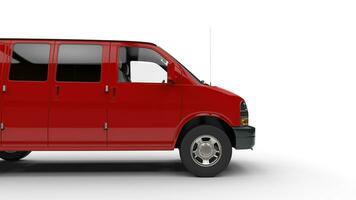 Red Van Side View photo