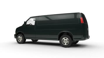 Black Van - isolated on white background photo