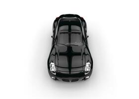 Black Sports Sedan Top View - on white background photo