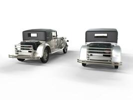 Vintage cars - metallic - back view photo