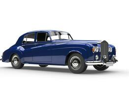 Really cool blue oldtimer car photo