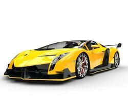 Yellow Race Supercar - Studio Shot photo