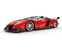 Red race supercar - studio lighting photo