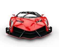 Red race supercar - front view photo