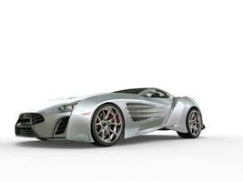 Silver concept supercar - studio shot photo