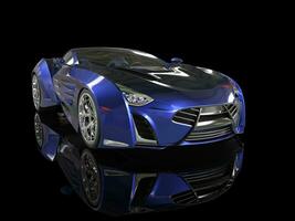 Supercar - blue pearlescent paint photo