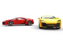 Sports Cars - Red and Yellow photo
