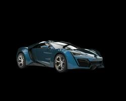 Sports car on black background - pearlescent paint photo