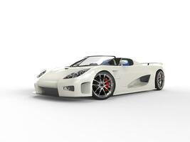 White Sportscar - isolated on white background photo