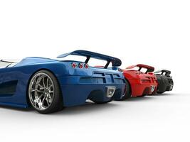 Tail view of the sportscars photo