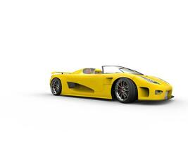 Awesome yellow cabriolet sportscar photo