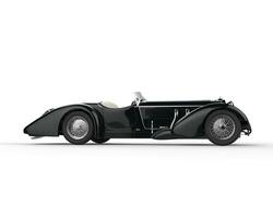 Stylish vintage car - black - side view photo