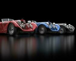 Row of vintage cars photo