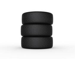 Three car tires photo