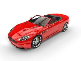 Red convertible sports car - top view photo