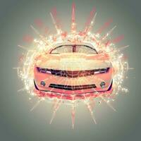 Abstract Muscle Car Illustration photo