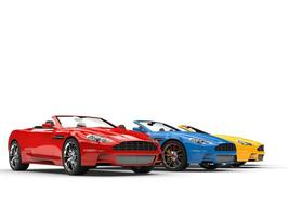 Convertible sports cars - primary colors photo