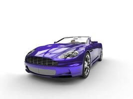 Purple metallic sports car - front view photo