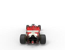 Red Formula One Car - Top Tail View photo