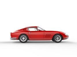 Cool vintage sports car - side view - isolated on white background photo