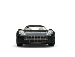 Black sports car - front view - isolated on white background photo