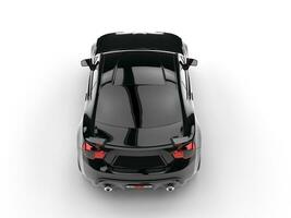 Generic black sports car - top view photo