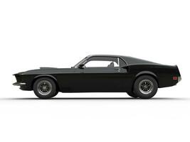 Awesome black muscle car - side view photo