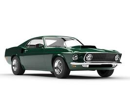 Vintage green muscle car photo