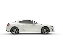 Generic white sports car - side view photo