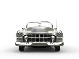 Awesome vintage car - front view closeup shot photo