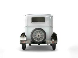 Cool oldtimer white vintage car - back view - 3D Illustration photo