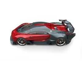 Red and grey race supercar - 3D Render photo