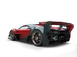 Awesome supercar  - tail view - 3D Illustration photo