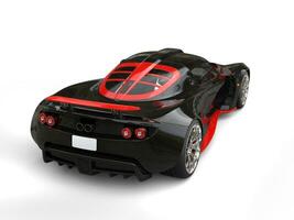 Black and red modern sports car - back view photo