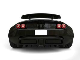 Black sports supercar - back view photo