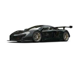 Jet black modern sportscar - beauty shot photo