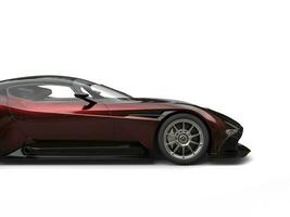 Awesome dark red modern sportscar - cut shot photo