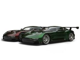 Modern metallic sports cars - two tone paint photo