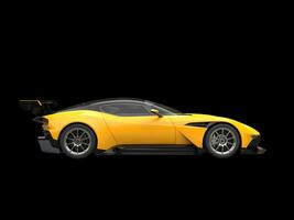 Black and yellow awesome modern race car - side view photo