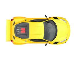 Yellow sports car - top view photo