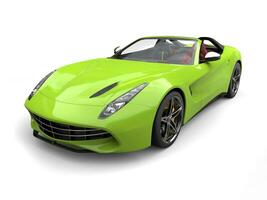 Mad green awesome sports car - studio beauty shot photo