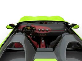 Cool mad green sports car - interior view photo