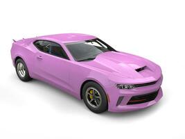 Orchid purple modern fast muscle car - 3D Illustration photo