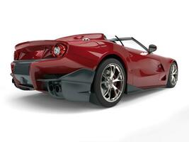 Elegant dark red modern luxury sports car photo