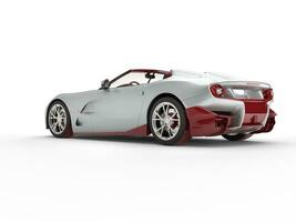 Awesome luxury super sports car with pearl white  and metallic red paint photo