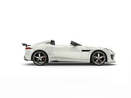 Awesome fast modern white convertible sports car - side view photo