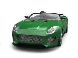 Dark green modern sports car - beauty shot photo